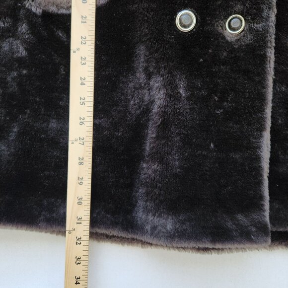 Vintage Mar Del Chocolate Brown Faux Fur Coat Glam Sexy Old Money Winter Pretty - Picture 14 of 15